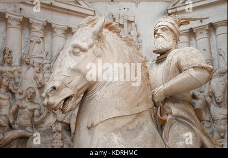 Die Statue von Skanderberg, in einem gipsothque in Flrence Stockfoto