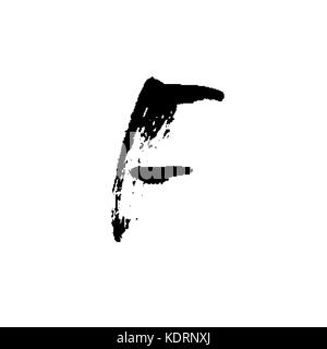 Hand gemalten Buchstaben f. trockenen Pinsel modernen Schriftzug. Vector Illustration. Stock Vektor