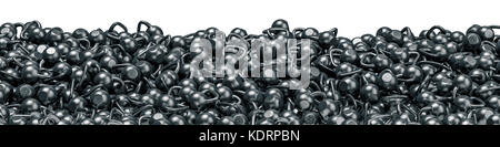 Kettlebell haufen Panorama/3d-Darstellung von Hunderten von schweren Kettlebells Stockfoto