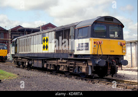 Class 58 Lokomotive in Doncaster in 1992 Stockfoto