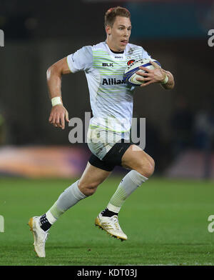 Saracens Liam Williams beim Champions-Cup-Spiel in Franklin's Gardens, Northampton. DRÜCKEN SIE VERBANDSFOTO. Bilddatum: Sonntag, 15. Oktober 2017. Siehe PA Story RugbyU Northampton. Bildnachweis sollte lauten: Nigel French/PA Wire. EINSCHRÄNKUNGEN: Nur für redaktionelle Zwecke. Keine kommerzielle Nutzung. Stockfoto