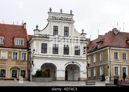 Die Hauptpost in Sandomierz, Polen Stockfoto