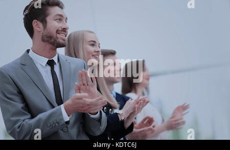 Zufrieden stolz Business Team Händeklatschen Stockfoto