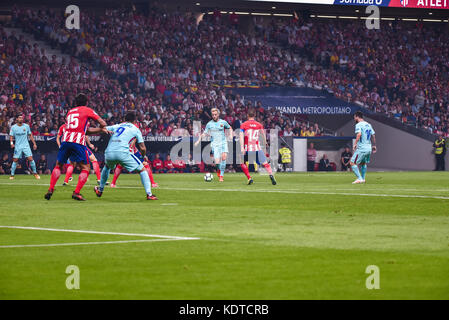 Die Fußballmach feiert in Madrid, spanien, im wanda metropolitano Stadion zwischen Atletico de Madrid gegen F.C. Barcelona mit dem Finale 1-1 Stockfoto