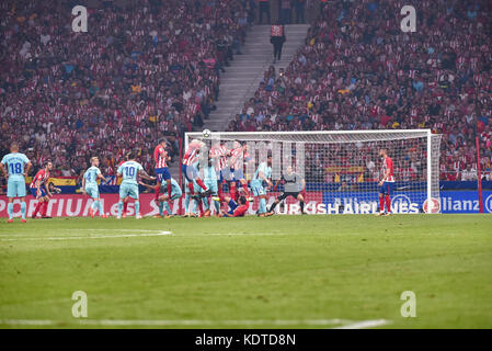 Die Fußballmach feiert in Madrid, spanien, im wanda metropolitano Stadion zwischen Atletico de Madrid gegen F.C. Barcelona mit dem Finale 1-1 Stockfoto