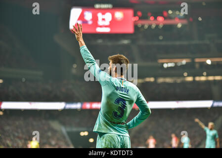 Die Fußballmach feiert in Madrid, spanien, im wanda metropolitano Stadion zwischen Atletico de Madrid gegen F.C. Barcelona mit dem Finale 1-1 Stockfoto