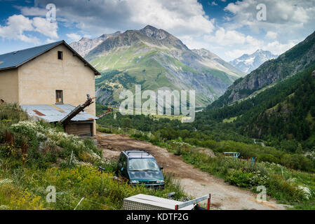 Landschaft rund um La Grave, Frankreich, Europa. Stockfoto