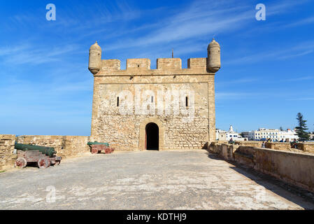 Ansicht der alten Festung Sqala du Port in Essaouira. Marokko Stockfoto