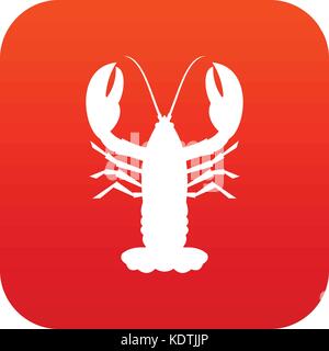 Crayfish Symbol digital Rot Stock Vektor