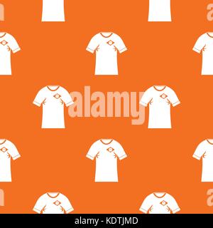 T-Shirt mit Flagge von Brasilien unterzeichnen Muster nahtlose Stock Vektor