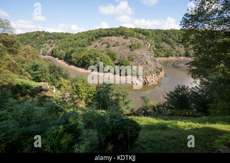 Das Tal des Flusses Creuse Crozant, Frankreich Stockfoto