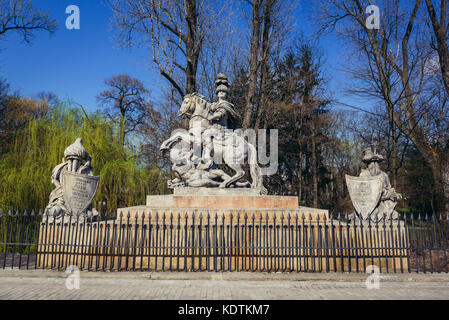 Statue des polnischen Königs Johann III Sobieski im Park der Königlichen Bäder in Warschau, Polen Stockfoto