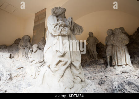 Religiöse Statuen, Kirche St. Jakob, Rothenburg o.d. Tauber, Bayern, Deutschland, Europa Stockfoto