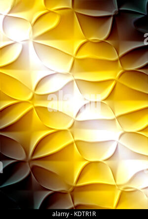 Abstrakte Textur mit angehobenem Muster auf Gelb Braun gradient Hintergrund Stockfoto