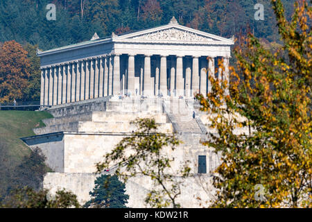 Donaustauf, Deutschland. Oktober 2017. Die Walhalla in Donaustauf, Deutschland, 16. Oktober 2017. In diesem Jahr feiert die Hall of Fame ihr 175. Bestehen. Quelle: Armin Weigel/dpa/Alamy Live News Stockfoto