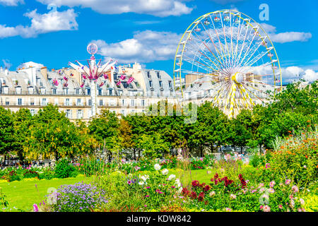 Tuileries Garden an einem schönen sonnigen Sommertag Stockfoto