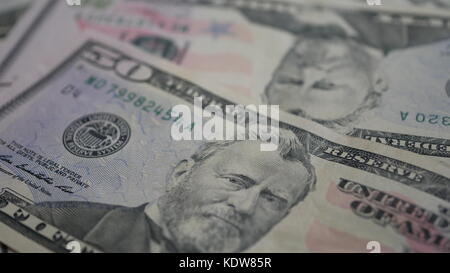 Ulysses S. Grant auf US $50 Stockfoto