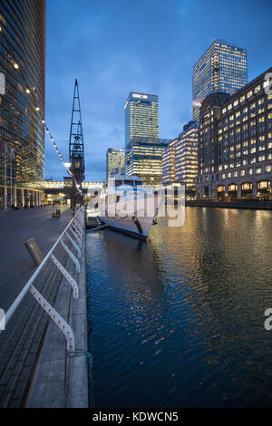 Norden Dock, Canary Wharf, London, England, Großbritannien Stockfoto