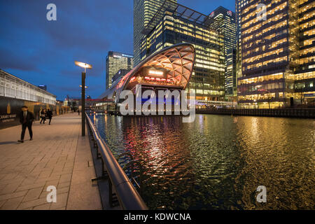 Norden Dock, Canary Wharf, London, England, Großbritannien Stockfoto