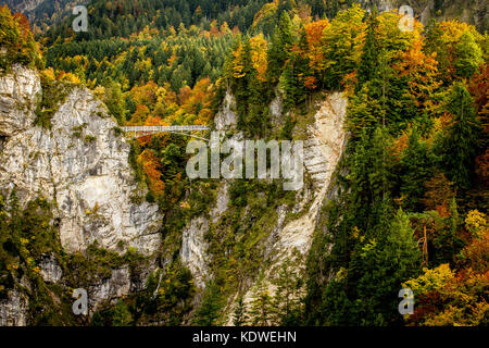 Queen Mary's Bridge das Schloss Neuschwanstein in Bayern, Deutschland Stockfoto