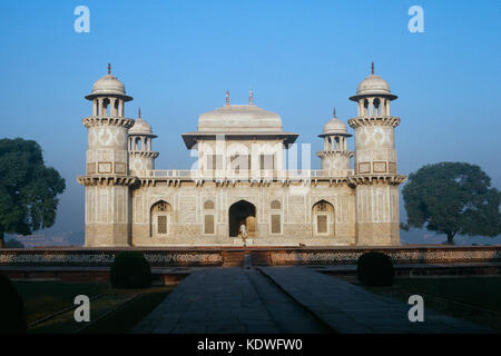 Indien. Agra. Itimad-ud-Daula. Mirza Gyas Beg Mausoleum. Stockfoto