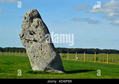 Die Ferse Stein, Stonehenge, Amesbury, Wiltshire, Großbritannien Stockfoto