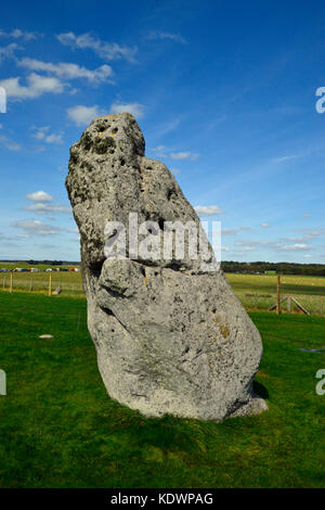 Die Ferse Stein, Stonehenge, Amesbury, Wiltshire, Großbritannien Stockfoto