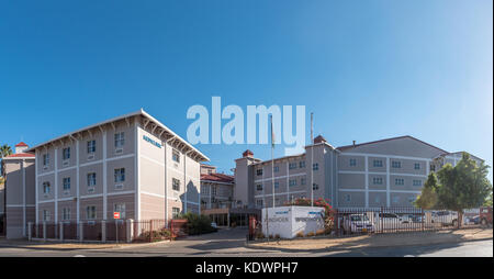 Windhoek, Namibia - 15. Juni 2017: Die mediclinic Krankenhaus in Eros, ein Stadtteil von Windhoek, der Hauptstadt von Namibia Stockfoto