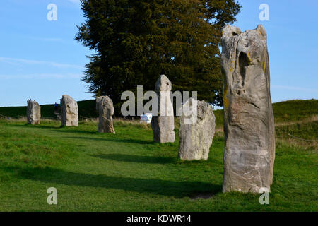 Henge Steinkreis von Avebury, Wiltshire Stockfoto