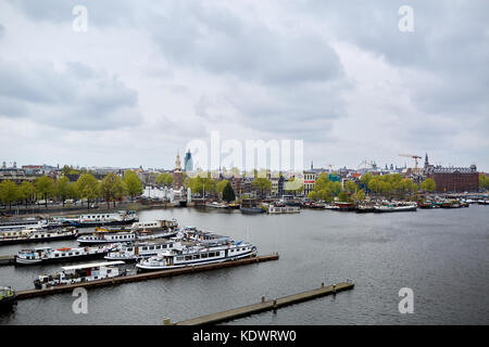 Blick vom Dach des Nemo Science Museum in Amsterdam Stockfoto