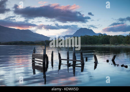 Loch Maree und Slioch, Wester Ross, Schottland, Großbritannien Stockfoto