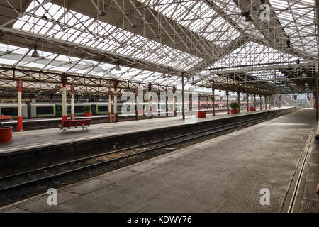 Bahnhof Crewe, Cheshire, UK. Erst im Jahr 1837 eröffnet. Stockfoto