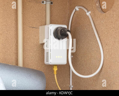 Powerline Netzwerk Adapter an eine Steckdose - die Niederlande Stockfoto