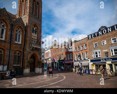 Newbury Town Hall, Market Place, Newbury, Berkshire, England, Großbritannien, GB. Stockfoto