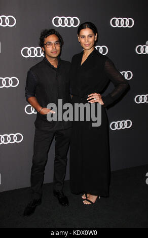 Audi’s Exclusive Event anlässlich des 69. Emmys fand im Highlight Room des Dream Hotels in Hollywood, Kalifornien, statt. Mit: Kunal Nayyar, Ehefrau Neha Kapur Wo: Los Angeles, Kalifornien, USA Wann: 14. September 2017 Credit: Adriana M. Barraza/WENN.com Stockfoto