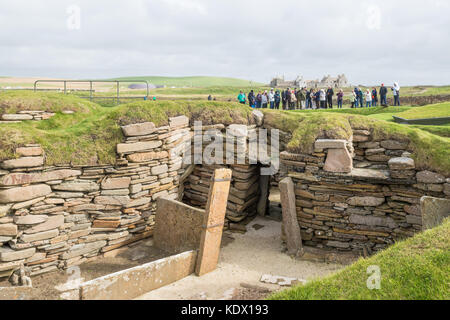 Skara Brae Neolithische Siedlung, Sandwick, Orkney, Schottland, Großbritannien Stockfoto