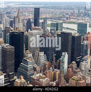 Skyscraprers Luftaufnahme von Manhattan, New York City, USA Stockfoto