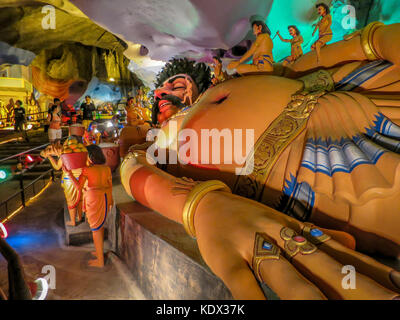 Eine von mehreren Hinduismus religiöse Dioramen innerhalb des Ramayana Höhle am Batu Höhlen außerhalb von Kuala Lumpur, Malaysia. Stockfoto