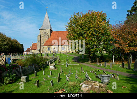 Kirche St. Bartholomä, Burwash, East Sussex, England, Großbritannien Stockfoto