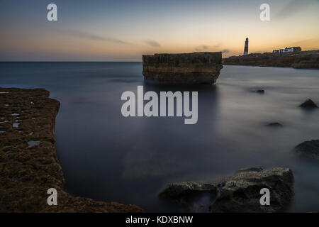 PORTLAND BILL LEUCHTTURM IN DORSET Stockfoto