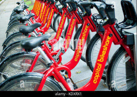 Usa wasington Dc Dc Capitol bikeshare Fahrräder in der Hauptstadt Stockfoto