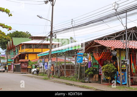 Boutique Sol Caribe, Avenida 71, Puerto Viejo, Limón Province, Karibik, Costa Rica, Mittelamerika Stockfoto