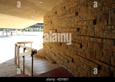 Unitarian Society Meeting House von Frank Lloyd Wright, Madison, Wisconsin entwickelt wurde. Stockfoto