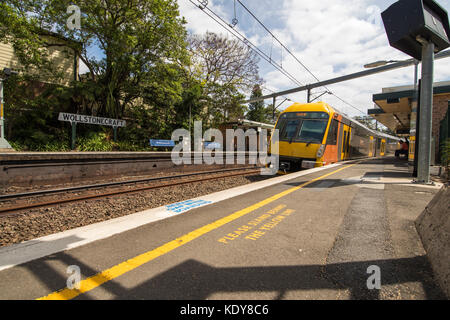 Wollstonecraft Bahnhof, North Shore, Sydney, Australien Stockfoto