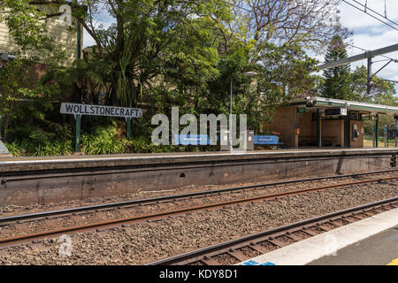 Wollstonecraft Bahnhof, North Shore, Sydney, Australien Stockfoto