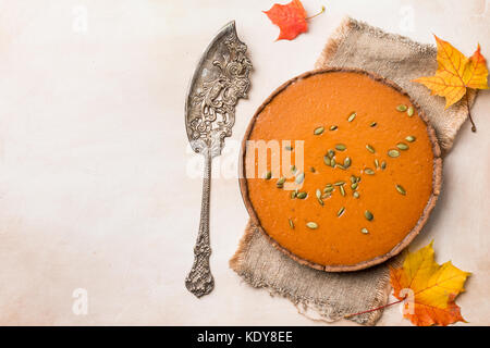 hausgemachte Kürbis-Kuchen Stockfoto