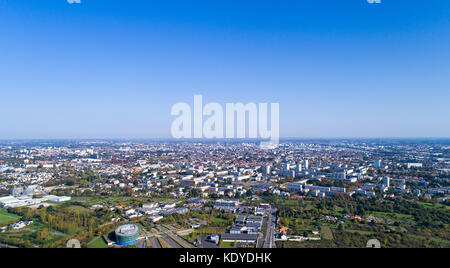 Luftaufnahme von Nantes in Loire Atlantique Stockfoto