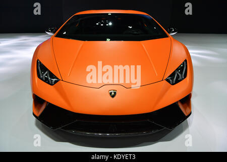 NONTHABURI - 28. März: Lamborghini Huracan Performante Auto auf Anzeige an der 38th Thailand Bangkok International Motor Show 2017 am 28. März 2017 Nicht Stockfoto