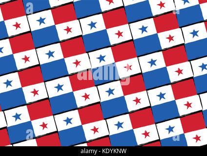 Abstrakte panama Flagge oder Fahne Vector Illustration Stock Vektor