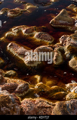 Rio Tinto, den Fluss seit Jahrhunderten für Kupfer, Silber, Gold und anderen Mineralien, Rio Tinto Minen abgebaut wurde, Provinz Huelva, Andalusien, Spanien Stockfoto